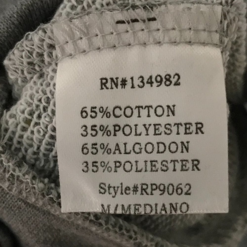 Unique Find Hi-Lo Hem Sweatshirt Top Ripped Sleeves S M L Heather Grey Crewneck - Picture 13 of 16